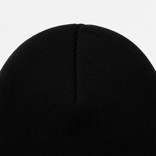 Custom Black Embroidered Beanie With Neon Logo Cuff