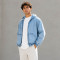 Custom Hooded Denim Jacket With Relaxed Fit and Zip Front
