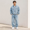 Custom Tracksuit Set in Washed Denim for Streetwear