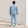 Custom Tracksuit Set in Washed Denim for Streetwear