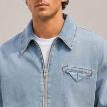 Custom Tracksuit Set in Washed Denim for Streetwear
