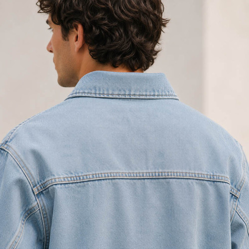 Custom Tracksuit Set in Washed Denim for Streetwear
