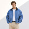 Custom Work Jacket With Contrast Collar and Zip Front