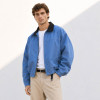 Custom Work Jacket With Contrast Collar and Zip Front