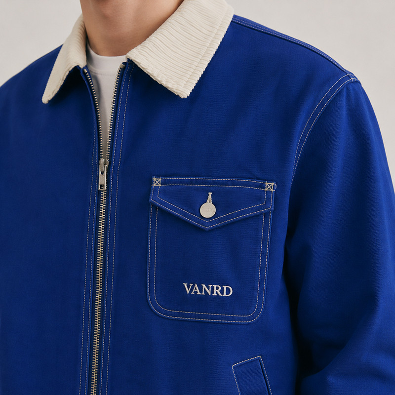 Green retro jacket model display