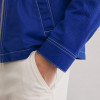 Custom Work Jacket With Contrast Collar and Zip Front