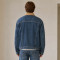 Custom Denim Jacket With Corduroy Collar and Flap Pockets