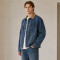 Custom Denim Jacket With Corduroy Collar and Flap Pockets