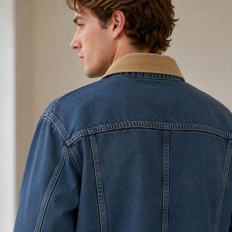 Green retro jacket model display