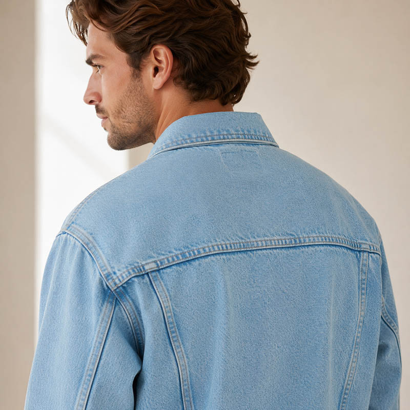 Green retro jacket model display