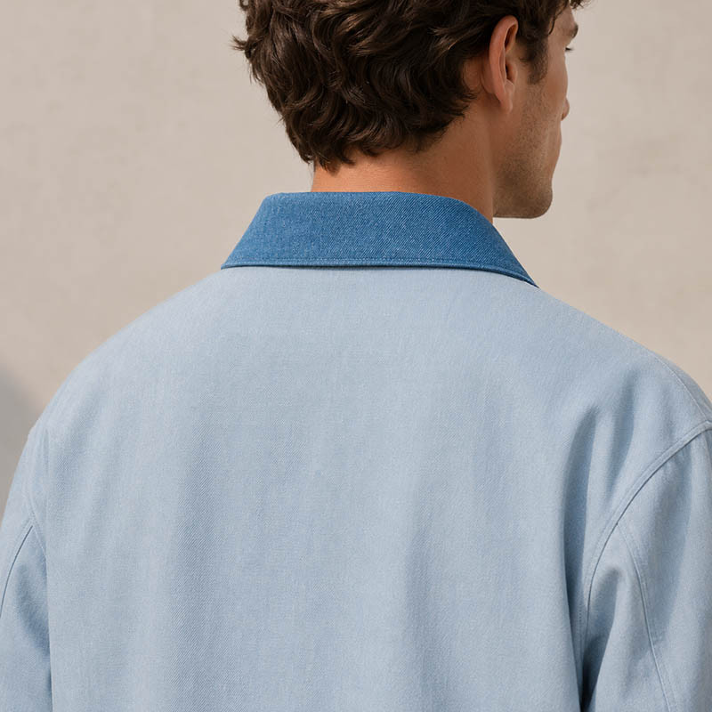 Green retro jacket model display