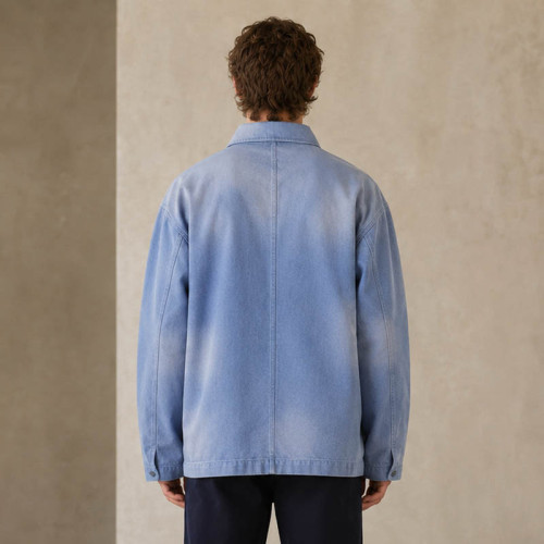 Custom Denim Jackets With Patch Pockets and Washed Finish