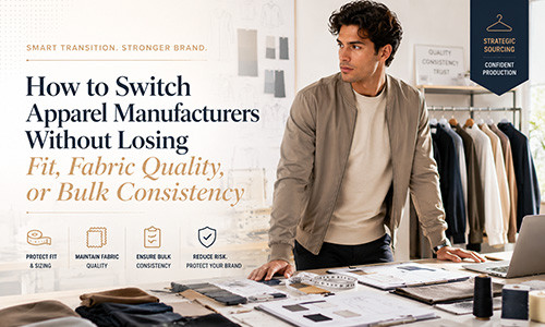 How to Switch Apparel Manufacturers Without Losing Fit, Fabric Quality, or Bulk Consistency
