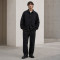 Custom Tracksuit Set in Black Nylon