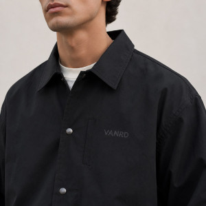 Custom Tracksuit Set in Black Nylon