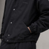 Custom Black Nylon Coach Jacket Tracksuit Set Snap Button