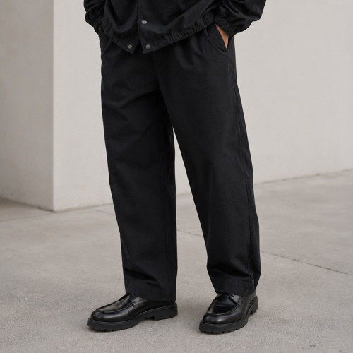 Custom Tracksuit Set in Black Nylon