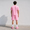 Custom Tracksuit Set in Pink T-Shirt and Shorts
