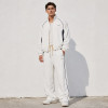 Custom White Tracksuit Set With Contrast Side Panels