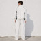 Custom White Tracksuit Set With Contrast Side Panels