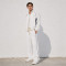 Custom White Tracksuit Set With Contrast Side Panels