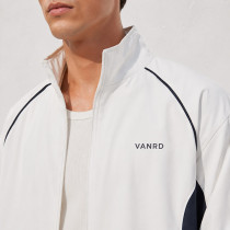Custom White Tracksuit Set With Contrast Side Panels