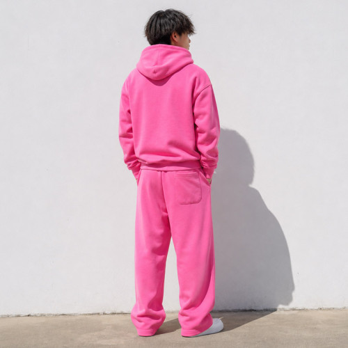Custom Pink Zip Hoodie and Sweatpants Set