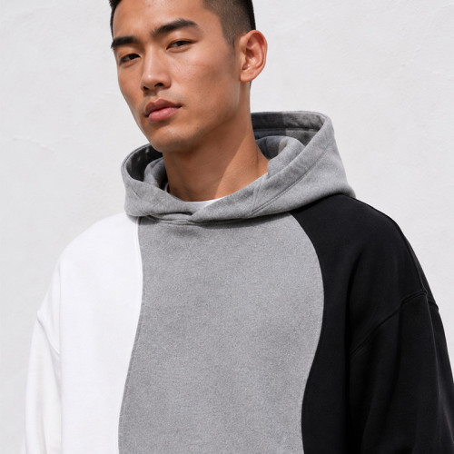 Custom Tracksuit Set With Color Block Hoodie
