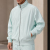 Custom Nylon Tracksuit Set in Light Mint Woven Fabric