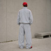 Custom Tracksuit Set in Heather Grey Half-Zip Fleece