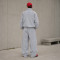 Custom Tracksuit Set in Heather Grey Half-Zip Fleece