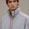 Custom Tracksuit Set in Heather Grey Half-Zip Fleece