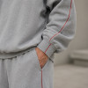 Custom Tracksuit Set in Heather Grey Half-Zip Fleece