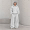 Custom Tracksuit Set in Heather Grey Fleece
