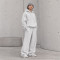 Custom Tracksuit Set in Heather Grey Fleece