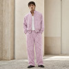 Custom Tracksuit Set in Pink Plaid Woven Fabric