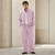 Custom Tracksuit Set in Pink Plaid Woven Fabric