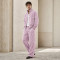 Custom Tracksuit Set in Pink Plaid Woven Fabric