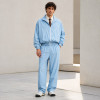 Custom Tracksuit Set in Light Blue Woven Fabric