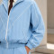 Custom Tracksuit Set in Light Blue Woven Fabric