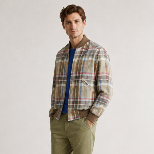 Custom Plaid Varsity Jacket Manufacturer for Streetwear Brands