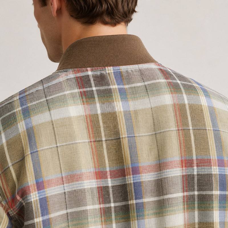 Green retro jacket model display