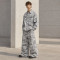 Custom Tracksuit Set in Grey Camo Utility Style