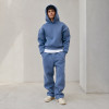 Custom Tracksuit Set in Slate Blue Fleece