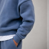 Custom Tracksuit Set in Slate Blue Fleece