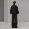Custom Tracksuit Set in Black Half-Zip Fleece
