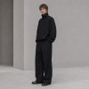 Custom Tracksuit Set in Black Half-Zip Fleece