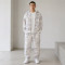 Custom Tracksuit Set in White Camo Fleece