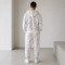 Custom Tracksuit Set in White Camo Fleece