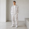 Custom Tracksuit Set in White Camo Fleece